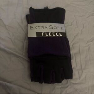 Winter Warm Half Finger Gloves Mittens with Flip Cover Fleece Fingerless Gloves